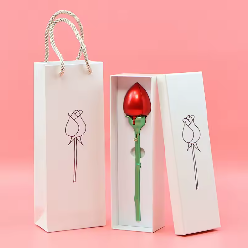 EMPAQUE FLOR ETERNA QUE SE ABRE CON ACCESORIO DE 100 IDIOMAS