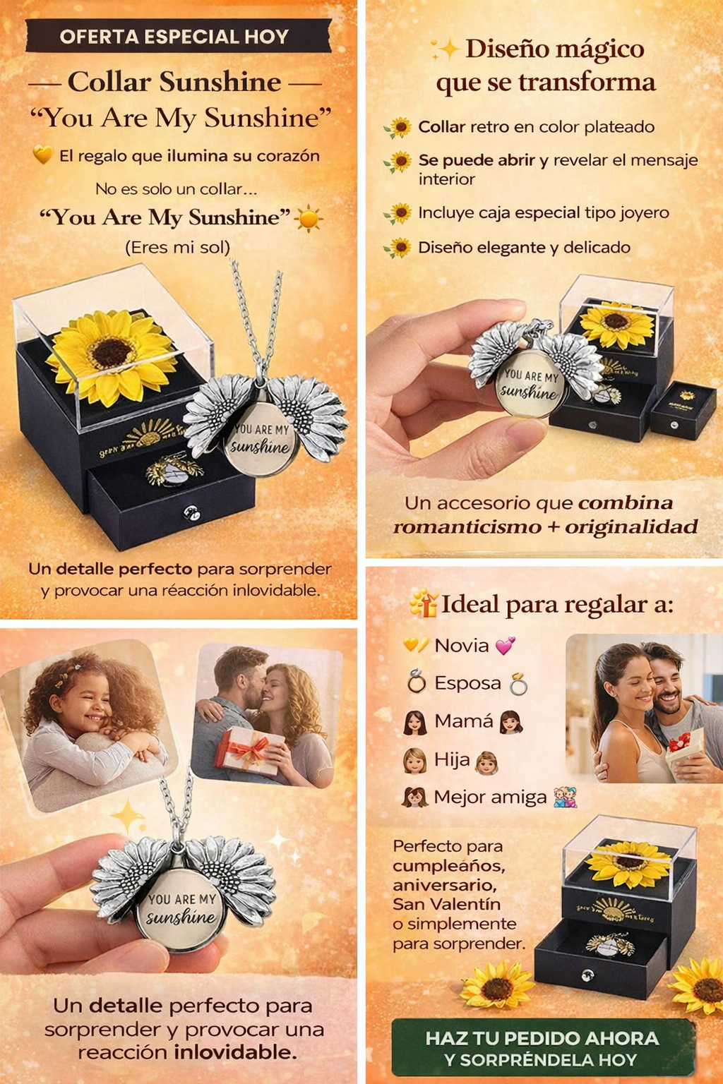 🌻 Collar Sunshine 💛 El regalo que ilumina su corazón