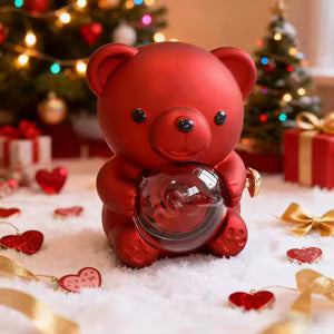 EL EMPAQUE COMPLETO  OSO 🐻 CON ROSA ETERNA Y UN COLLAR EN 100 IDIOMAS PARA ENAMORAR ❤️📦