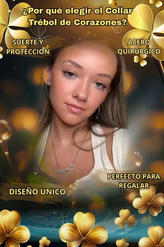 "Collar Trébol de 4 Hojas para la Buena Fortuna"
