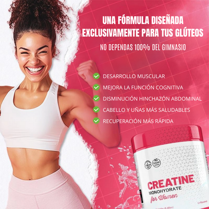 GlutePro® Monohidrato de Creatina para Mujeres